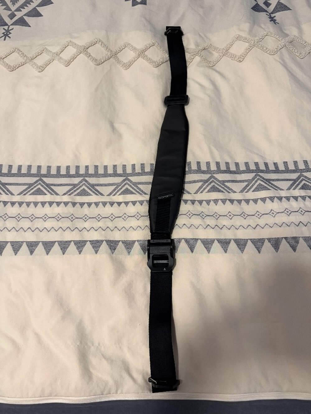 Nomatic Luxury Shoulder Strap with Leather Padded and Cushioned Black Travel